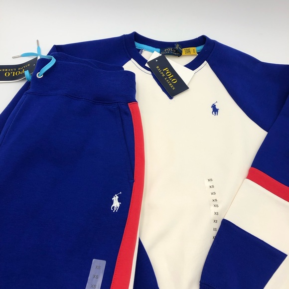 Polo Ralph Lauren Deckwash Blue Multi Color Jogger 2 Piece Set - Picture 2 of 2